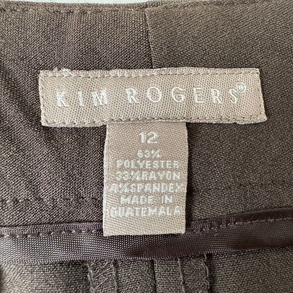Kim Rogers Brown womens Pants size 12 - Picture 3 of 16